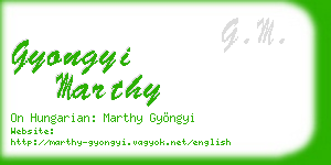 gyongyi marthy business card
