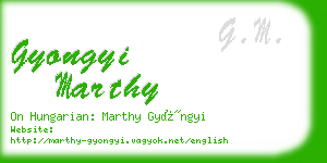 gyongyi marthy business card